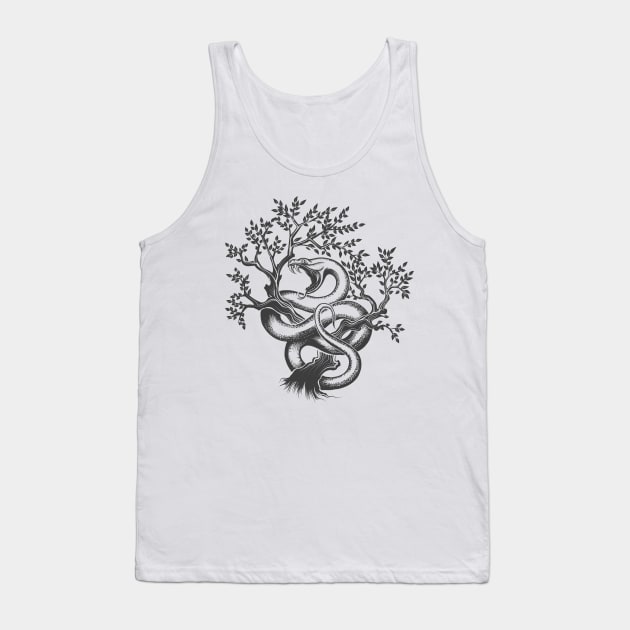 The Snake On a Tree Tank Top by devaleta